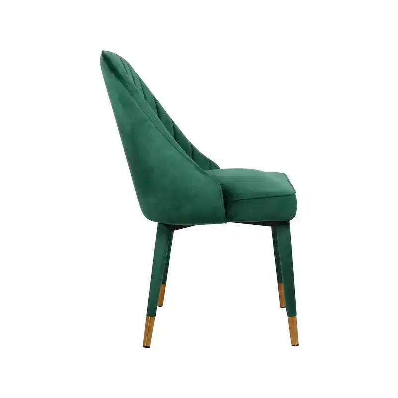 Meridian Furniture, Sedia da pranzo Belle in velluto, set da 2