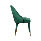 Meridian Furniture, Sedia da pranzo Belle in velluto, set da 2