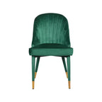 Meridian Furniture, Sedia da pranzo Belle in velluto, set da 2
