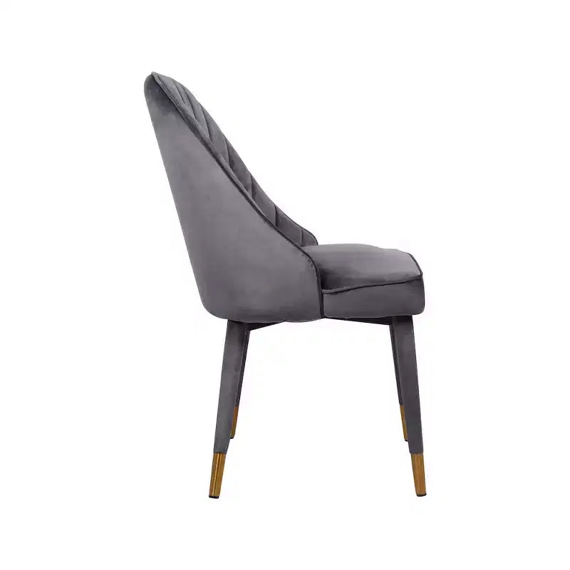Meridian Furniture, Sedia da pranzo Belle in velluto, set da 2