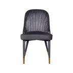 Meridian Furniture, Sedia da pranzo Belle in velluto, set da 2