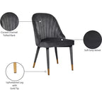 Meridian Furniture, Sedia da pranzo Belle in velluto, set da 2