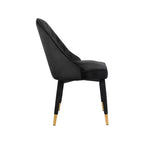 Meridian Furniture, Sedia da pranzo Belle in velluto, set da 2