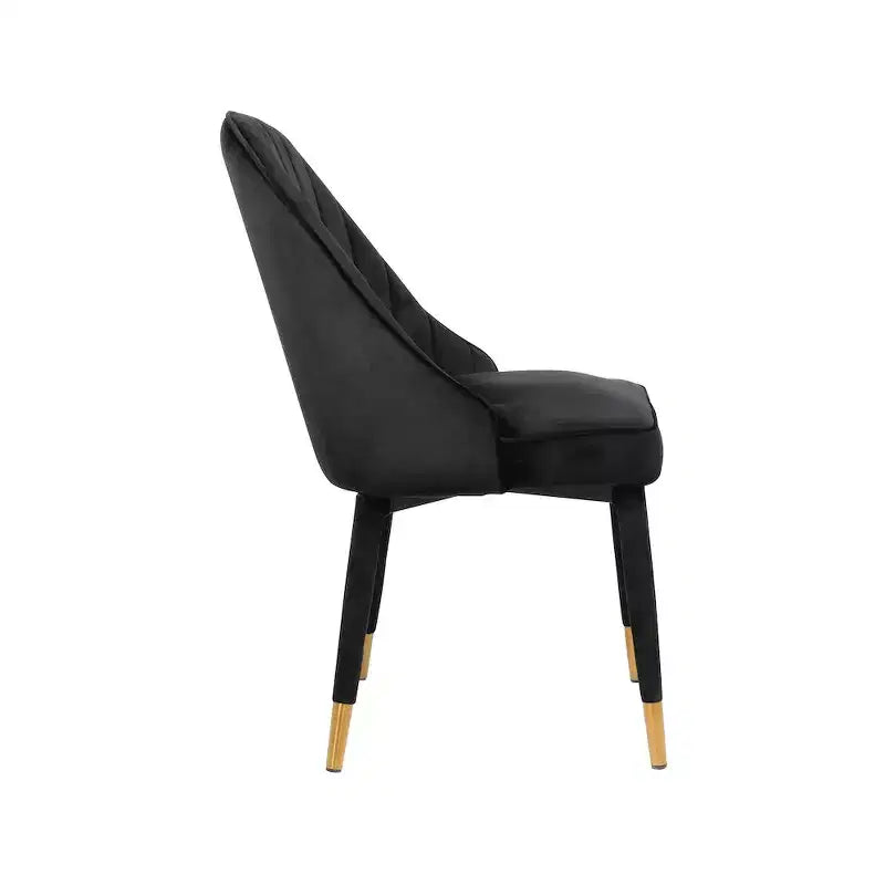 Meridian Furniture, Sedia da pranzo Belle in velluto, set da 2