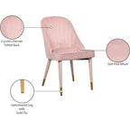 Meridian Furniture, Sedia da pranzo Belle in velluto, set da 2