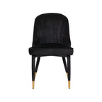 Meridian Furniture, Sedia da pranzo Belle in velluto, set da 2
