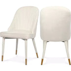 Meridian Furniture, Sedia da pranzo Belle in velluto, set da 2