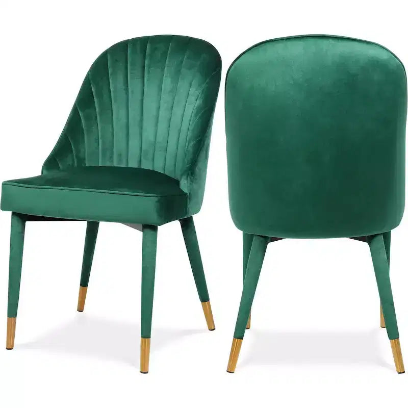 Meridian Furniture, Sedia da pranzo Belle in velluto, set da 2
