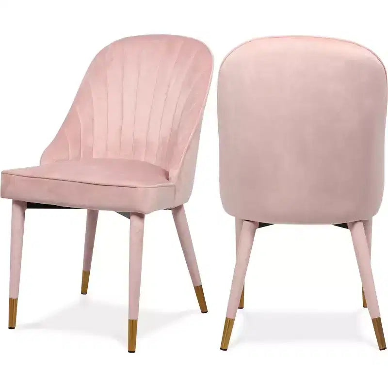 Meridian Furniture, Sedia da pranzo Belle in velluto, set da 2