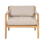 Christopher Knight Home Marja Boho Outdoor Acacia Wood Woven Rope Chair with Cushion