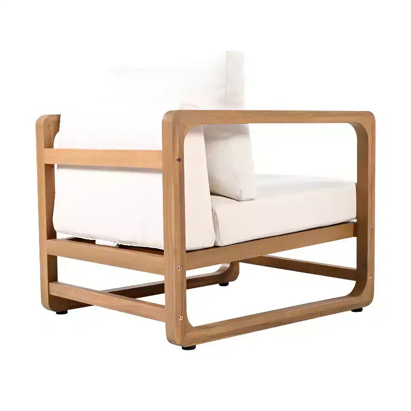 Christopher Knight Home Wisp Sedia Club da Esterno Moderna in Legno di Acacia Oversize con Cuscini