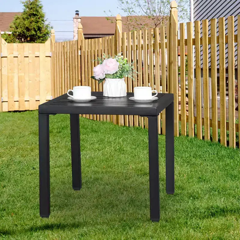 Classic Adirondack Square Side Table - Durable HDPE Composite Outdoor End Table Easy Maintenance & Weather Resistant