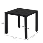 Classic Adirondack Square Side Table - Durable HDPE Composite Outdoor End Table Easy Maintenance & Weather Resistant