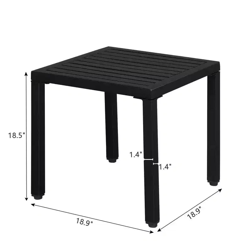 Classic Adirondack Square Side Table - Durable HDPE Composite Outdoor End Table Easy Maintenance & Weather Resistant