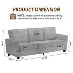 83 Inch Modern 3 Seater Sofa,Cozy & Comfy Mid-Century Modern Couch for Living Room, Home Office & Apartment
