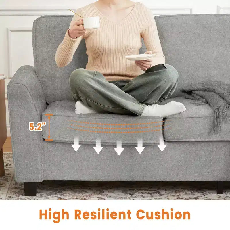83 Inch Modern 3 Seater Sofa,Cozy & Comfy Mid-Century Modern Couch for Living Room, Home Office & Apartment