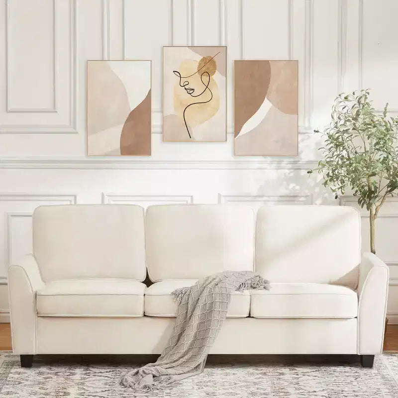 83 Inch Modern 3 Seater Sofa,Cozy & Comfy Mid-Century Modern Couch for Living Room, Home Office & Apartment