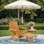Adirondack Chair, Folding Wooden Outdoor Lounge Accent Chair, 300lb Weight Capacity