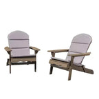 Christopher Knight Home Malibu Outdoor Acacia Wood Adirondack Chairs with Cushions (Set of 2)