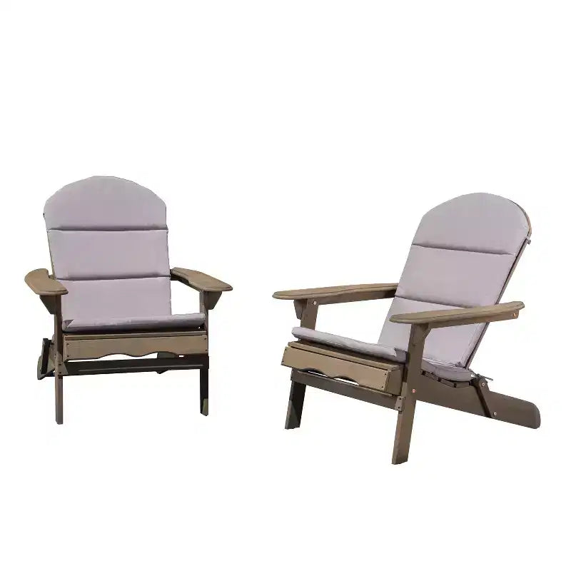 Christopher Knight Home Malibu Outdoor Acacia Wood Adirondack Chairs with Cushions (Set of 2)
