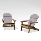 Christopher Knight Home Malibu Outdoor Acacia Wood Adirondack Chairs with Cushions (Set of 2)