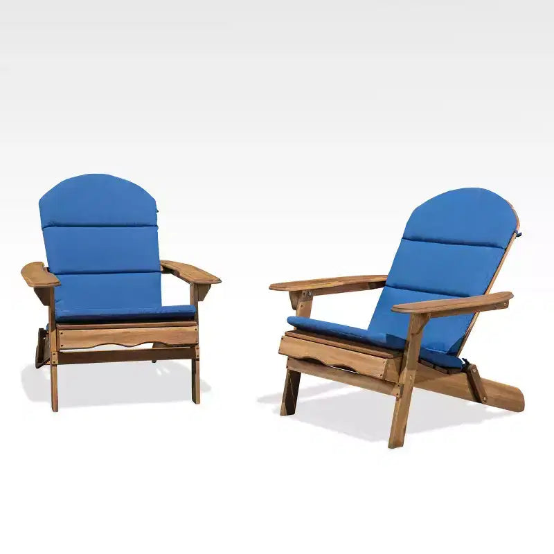 Christopher Knight Home Malibu Outdoor Acacia Wood Adirondack Chairs with Cushions (Set of 2)