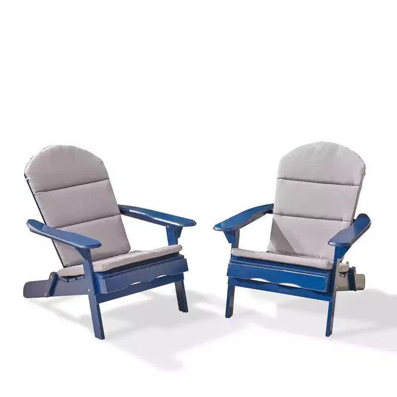 Christopher Knight Home Malibu Outdoor Acacia Wood Adirondack Chairs with Cushions (Set of 2)