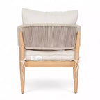 Christopher Knight Home Ryoma, set di 2 sedie a club moderne da esterno in legno di acacia e corda intrecciata con cuscini