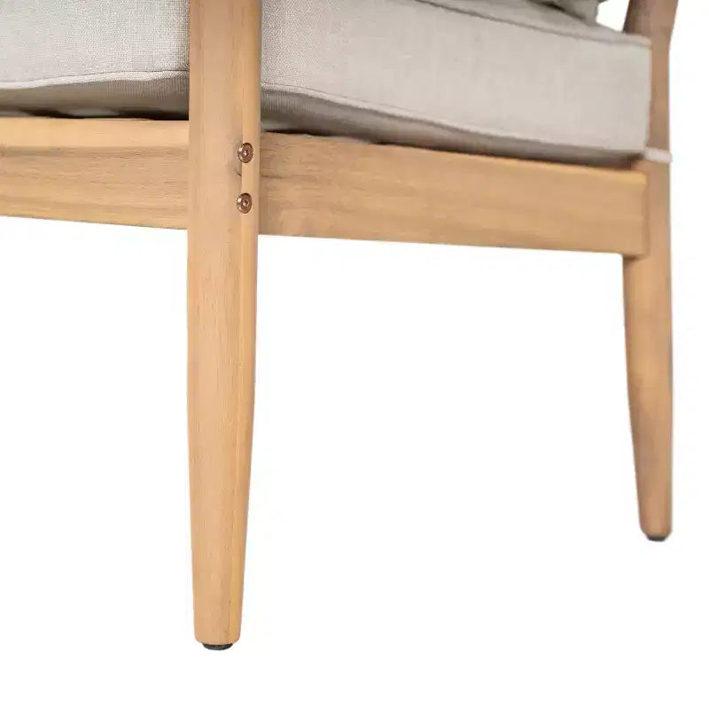 Christopher Knight Home Ryoma, set di 2 sedie a club moderne da esterno in legno di acacia e corda intrecciata con cuscini