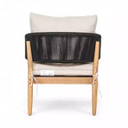 Christopher Knight Home Ryoma, set di 2 sedie a club moderne da esterno in legno di acacia e corda intrecciata con cuscini