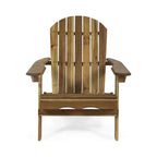 Christopher Knight Home Jane Outdoor Folding Acacia Wood 3 Piece Adirondack Chat Set with Cushions