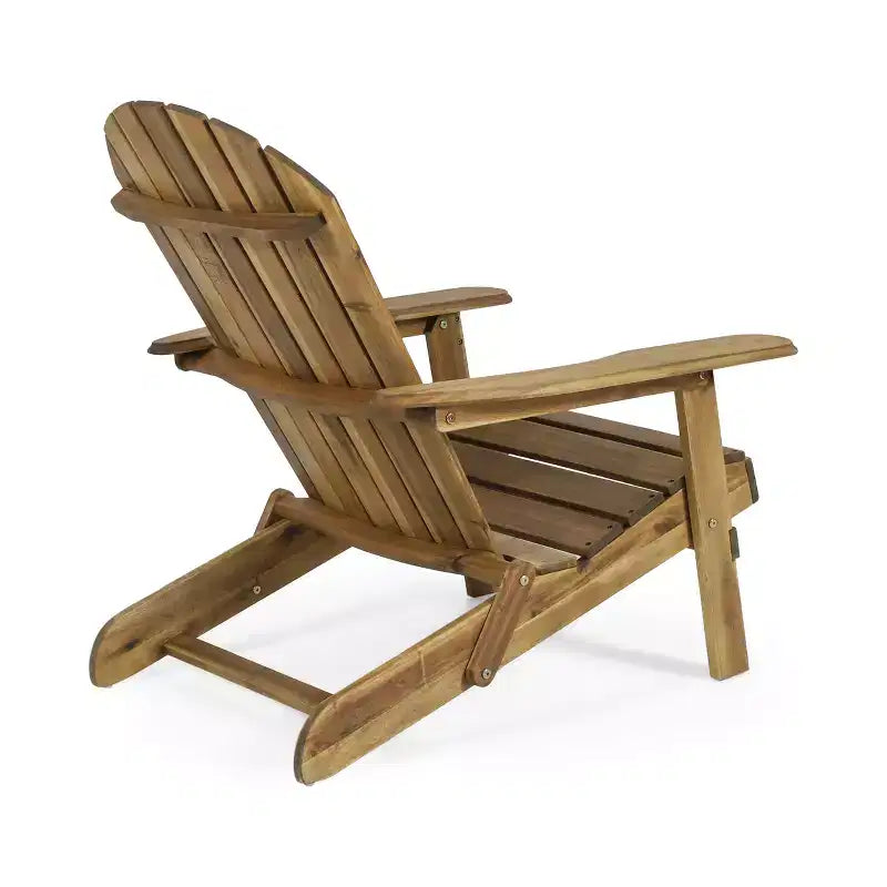 Christopher Knight Home Jane Outdoor Folding Acacia Wood 3 Piece Adirondack Chat Set with Cushions