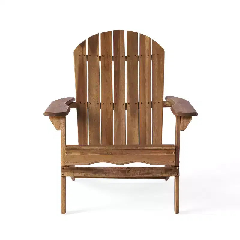 Christopher Knight Home Jane Outdoor Folding Acacia Wood 3 Piece Adirondack Chat Set with Cushions