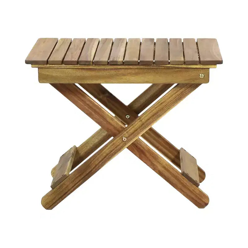 Christopher Knight Home Jane Outdoor Folding Acacia Wood 3 Piece Adirondack Chat Set with Cushions