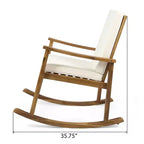 Christopher Knight Home Murad Modern Patio Acacia Wood Rocking Chair with Cushions