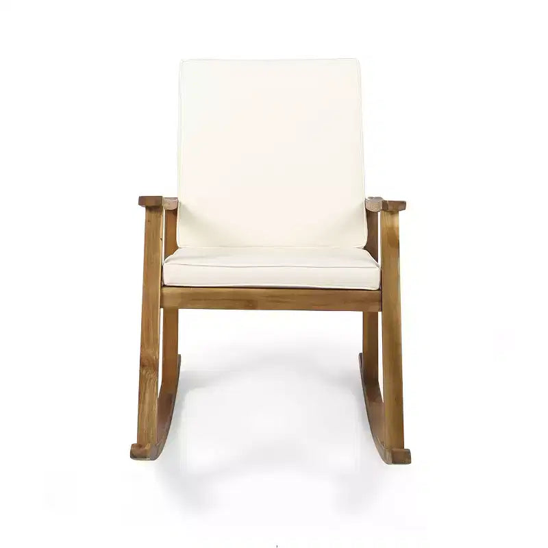 Christopher Knight Home Murad Modern Patio Acacia Wood Rocking Chair with Cushions