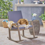 Christopher Knight Home Murad Modern Patio Acacia Wood Rocking Chair with Cushions
