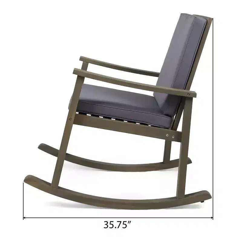 Christopher Knight Home Murad Modern Patio Acacia Wood Rocking Chair with Cushions