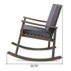 Christopher Knight Home Murad Modern Patio Acacia Wood Rocking Chair with Cushions