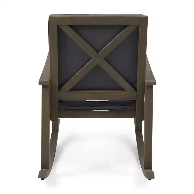 Christopher Knight Home Murad Modern Patio Acacia Wood Rocking Chair with Cushions