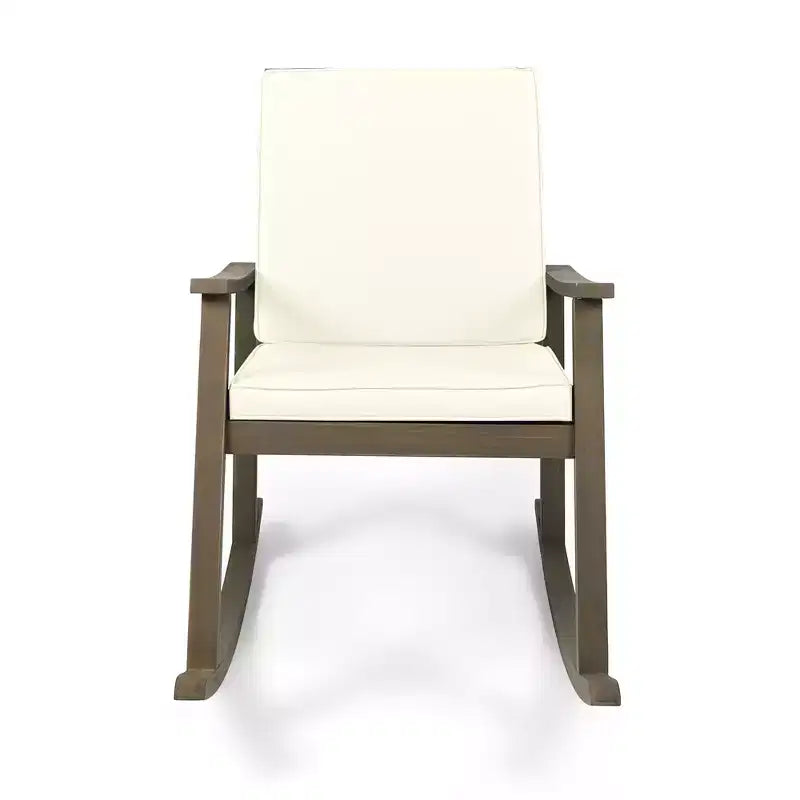 Christopher Knight Home Murad Modern Patio Acacia Wood Rocking Chair with Cushions