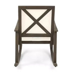 Christopher Knight Home Murad Modern Patio Acacia Wood Rocking Chair with Cushions