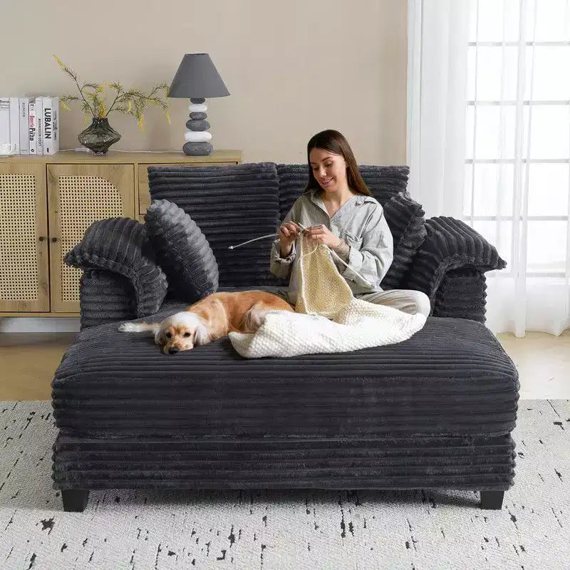 Karl Home | Divano letto in velluto a coste imbottito