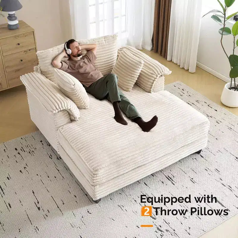 Karl Home | Divano letto in velluto a coste imbottito