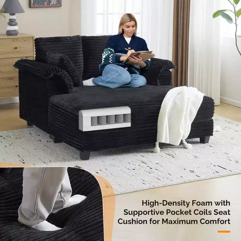 Karl Home | Divano letto in velluto a coste imbottito