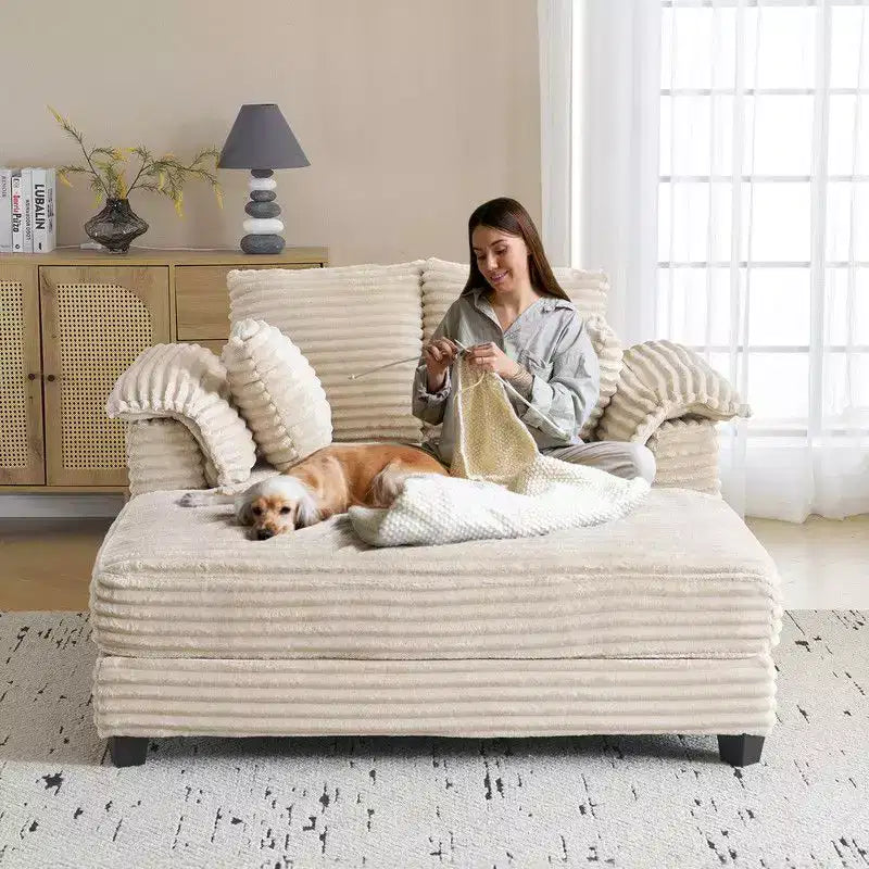 Karl Home | Divano letto in velluto a coste imbottito