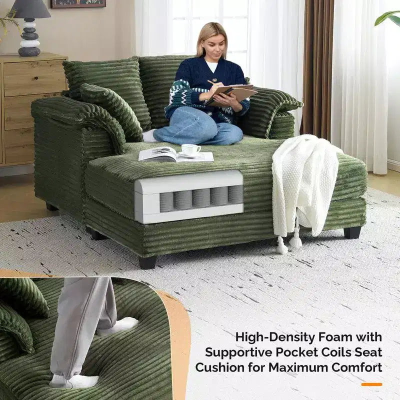 Karl Home | Divano letto in velluto a coste imbottito