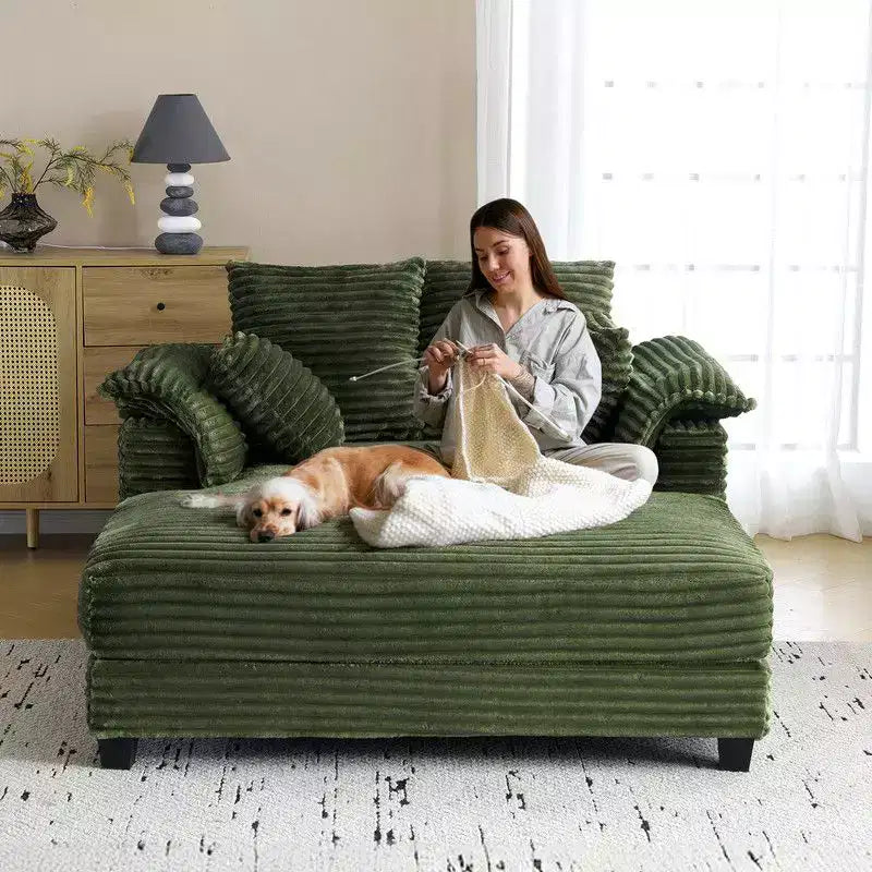 Karl Home | Divano letto in velluto a coste imbottito