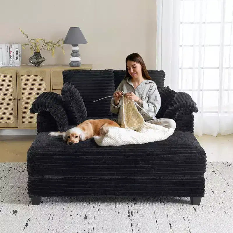 Karl Home | Divano letto in velluto a coste imbottito