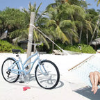 NAYSAYE Bicycle 7 Speed 26 Inch Beach Cruiser Bike Steel Frame for Women for Comfortable Rides, Light Blue, 69.96*28.32*43.2